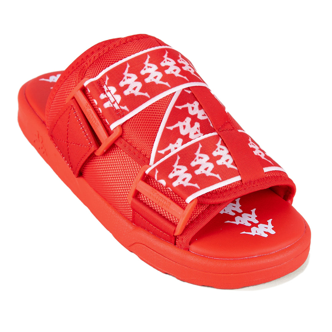 222 Banda Mitel 1 Sandals - Red Flame Coral White