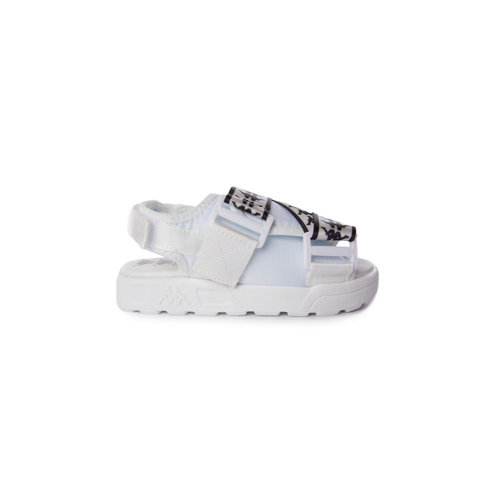 222 Banda Mitel 2 Toddlers Sandals - White Black