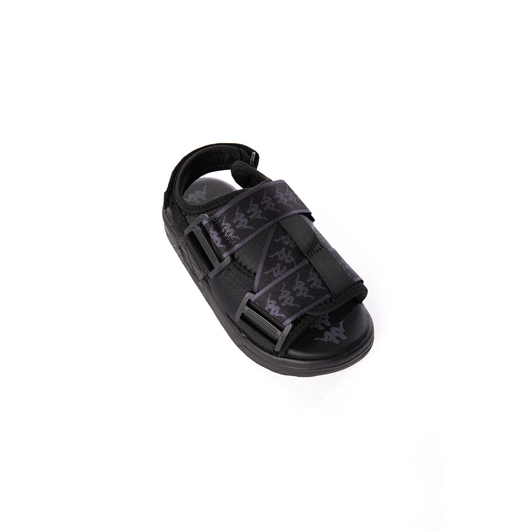 222 Banda Mitel 2 Toddlers Sandals - Black Grey