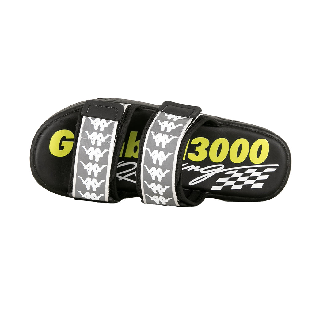 222 Banda Aster 1 Gumball 3000 Sandals - Black White Lime